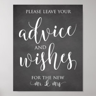 Advice and Wishes Wedding Decor Sign
