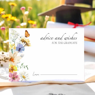 advice and wishes   Wildflower Grad Enclosure Card