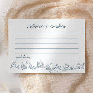 Advice And Wishes Winter Baby Shower Card