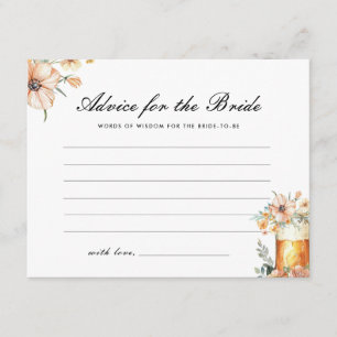 Advice Beer Love is Brewing Bridal Shower Enclosure Card