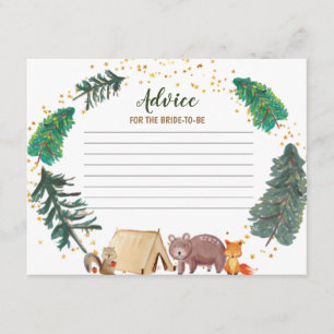 Advice Card Bearly wait Woodland baby shower 