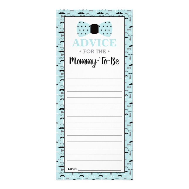 Advice Card for Mum-To-Be, Baby Shower, 25 Pack (Front)