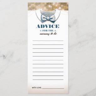 Advice Card for Mum-To-Be   Boy Baby Shower