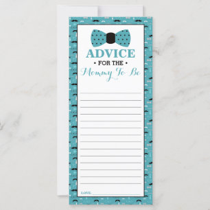 Advice Card for Mum-To-Be, Little Man Baby Shower
