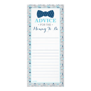Advice Card for Mummy-to-be, Bow Tie