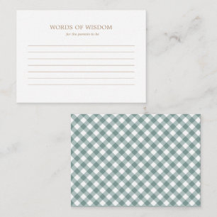 Advice Card – Rustic Autumn Fall Baby Shower