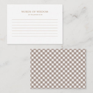 Advice Card – Rustic Autumn Fall Baby Shower