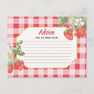 Advice Card Watercolor Berry Sweet Strawberry