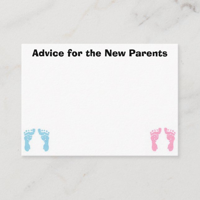 Advice Cards for the New Parents (Front)