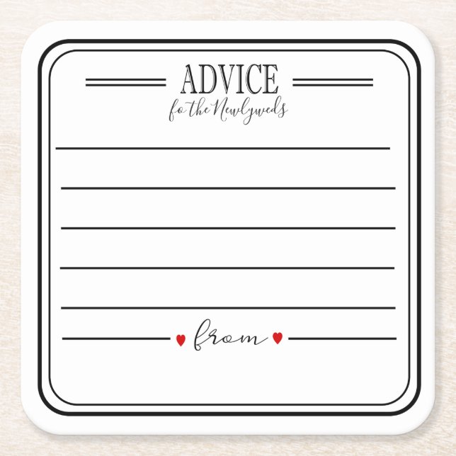 Advice coaster  for any party personalised coaster (Front)