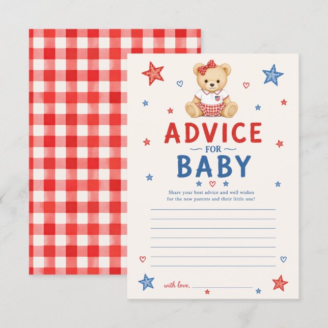 Advice for Baby Girl Card (Front/Back)