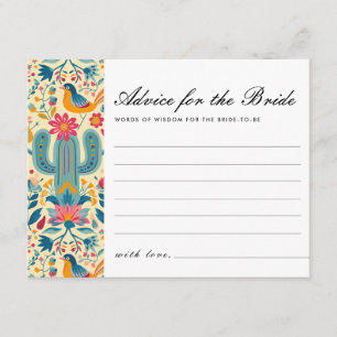 Advice for Bride Mexican Fiesta Bridal Shower Enclosure Card