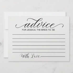 Advice for Bride to Be- Bridal Shower Advice Cards