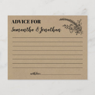 Advice for happy couple shower english spanish