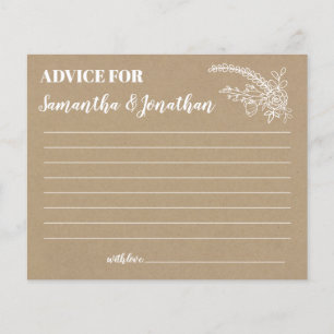 Advice for happy couple shower english spanish