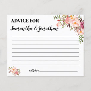 Advice for happy couple shower english spanish