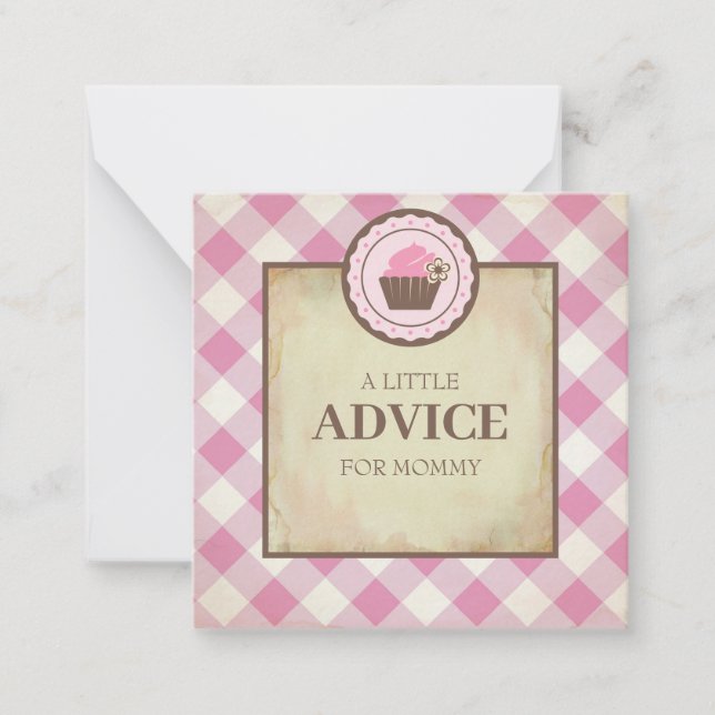Advice For Mum Baby Shower Insert Card (Front)