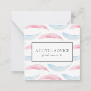 Advice For Mum Baby Shower Insert Card