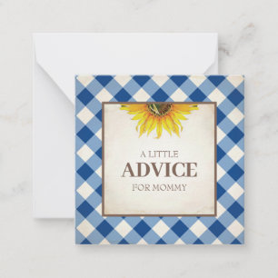 Advice For Mum Boy Baby Shower Insert Card