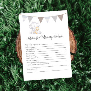 Advice For Mum-To-Be Game Baby Elephant Card