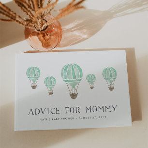 Advice for Mummy Hot Air Balloon Baby Shower Guest Book