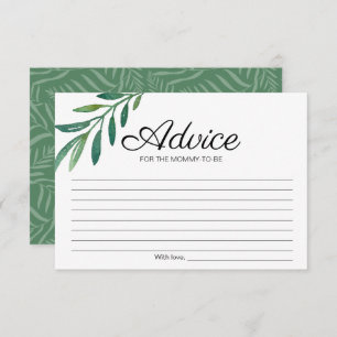 Advice for Mummy-to-Be Greenery Baby Shower Invitation