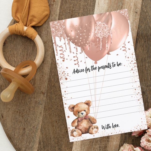 Advice for parents balloons teddy bear baby shower (Creator Uploaded)