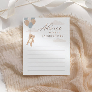 Advice for Parents Blue Boy Baby Shower Game