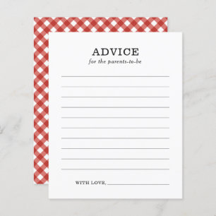 Advice for Parents Rustic BBQ Baby Shower Game