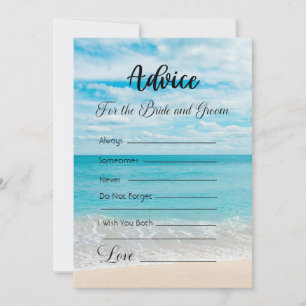 Advice For The Bride and Groom Beach and Ocean Invitation