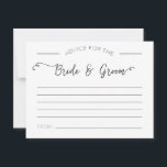 Advice for the Bride and Groom Cards<br><div class="desc">Add some fun to your wedding reception and create lovely memories at the same time by having your guests fill out advice cards - you might get some funny responses or even some great tips for your life as newlyweds!</div>