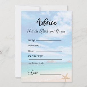 Advice For The Bride and Groom Starfish Beach Invitation