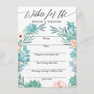 Advice for the Bride and Groom Well Wishes Enclosure Card