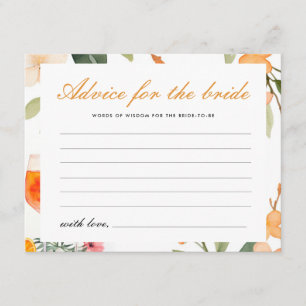Advice for the Bride Aperol Spritz Bridal Shower Enclosure Card