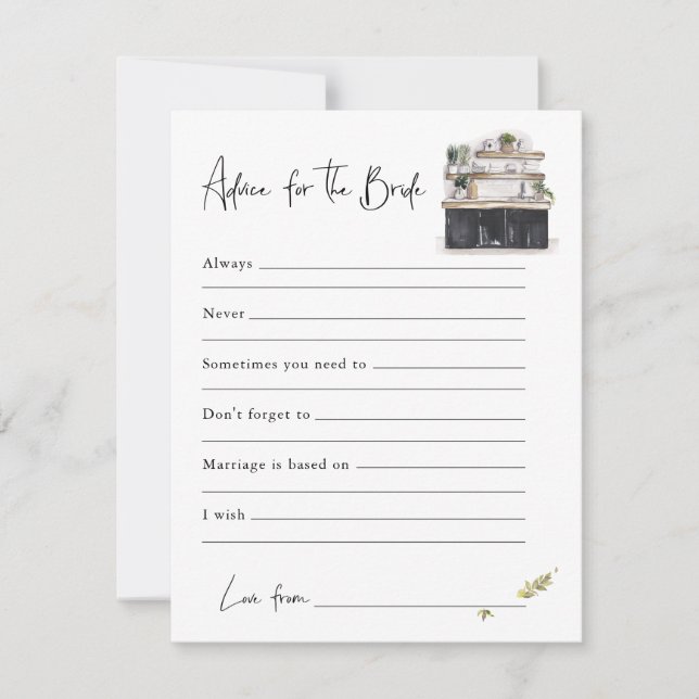 Advice For The Bride | Bridal Shower Card (Front)