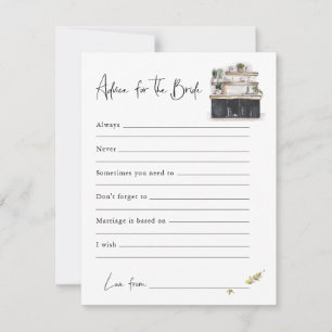 Advice For The Bride   Bridal Shower Card