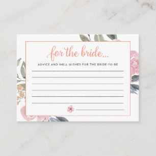 Advice for the Bride Bridal shower Game Enclosure Card