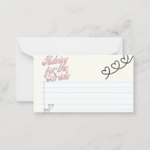 Advice for the Bride Cards