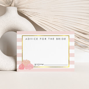 Advice for the Bride   Pink Stripe & Blush Peony