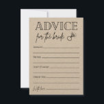 Advice For The Bride To Be<br><div class="desc">This advice card is a fun way to get guests to give their advice to the bride-to-be!</div>