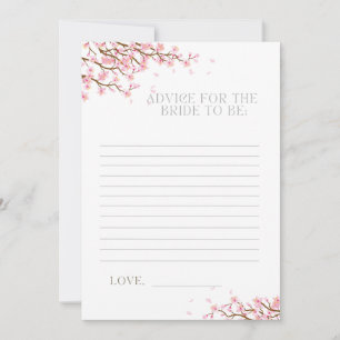 Advice for the Bride to Be Cherry Blossom Card