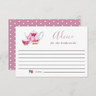 Advice For the Bride-to-Be Pink Tea Party Bridal