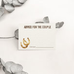 Advice for the Couple | Lucky in Love Horseshoe<br><div class="desc">Gather advice for the happy couple with these sweet cards. Place a stack at the entrance to an engagement party or wedding, leave one at each place setting, or pass them around. Design features two golden watercolor horseshoes and matches our Lucky in Love Horseshoe wedding invitation set. Coordinating accessories available...</div>