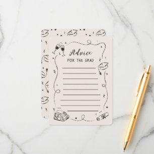 Advice for the Grad Whimsical Scribble Doodles Enclosure Card