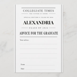 Advice for the Graduate Card, Class of 2026  Card