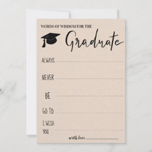 Advice For The Graduate   Kraft Paper Invitation