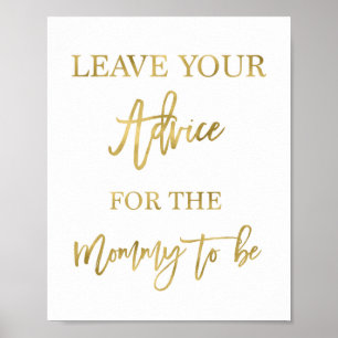 Advice for the Mom to be Poster