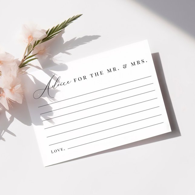 Advice for the Mr. & Mrs. Card Modern Elegant (Creator Uploaded)