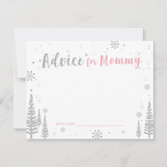 Advice for the mum, Baby Shower Advice Card (Front)
