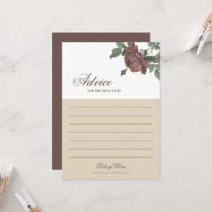 Advice for the mum Burgundy Blush Floral Gold Card